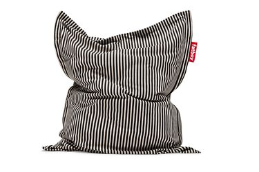 Original Slim Terry Beanbag Chair Black Cream - Image 2